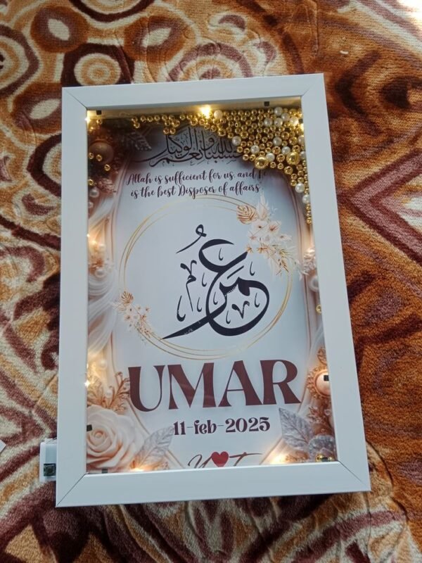 Customised Led name frame