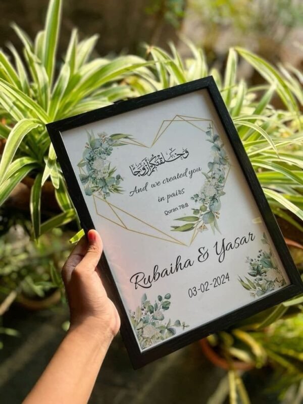 Customised Name frame