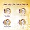 Lotus Herbals Radiant Gold Cellular Glow 1 Facial Kit | With 24K Gold Leaves | For Natural Golden Glow Skin | For Women & Men | All Skin Types | 37g