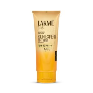 Lakme Sun Expert Tint HintSunscreen SPF 50 PA +++ | Broad spectrum UVA/B protection | Blue light protection | No White Cast | for all dry, oily, normal skin| Matte Finish | 100 ml