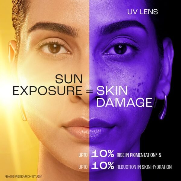 Lakme Sun Expert Tint HintSunscreen SPF 50 PA +++ | Broad spectrum UVA/B protection | Blue light protection | No White Cast | for all dry, oily, normal skin| Matte Finish | 100 ml
