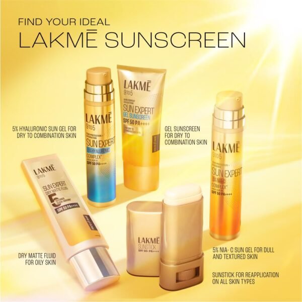 Lakme Sun Expert Tint HintSunscreen SPF 50 PA +++ | Broad spectrum UVA/B protection | Blue light protection | No White Cast | for all dry, oily, normal skin| Matte Finish | 100 ml