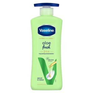 Vaseline Aloe Fresh Body Lotion,24 HR Long Lasting Moisturisation with Aloe Vera extract and Menthol 600ml