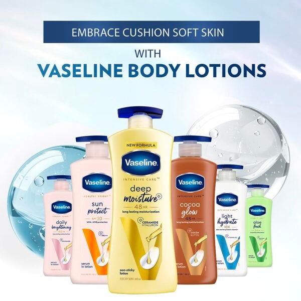 Vaseline Deep Moisture Body Lotion |For Dry Skin|Cushion Soft Skin| With Ceramides Hyaluron Moisture Fillers 600ml