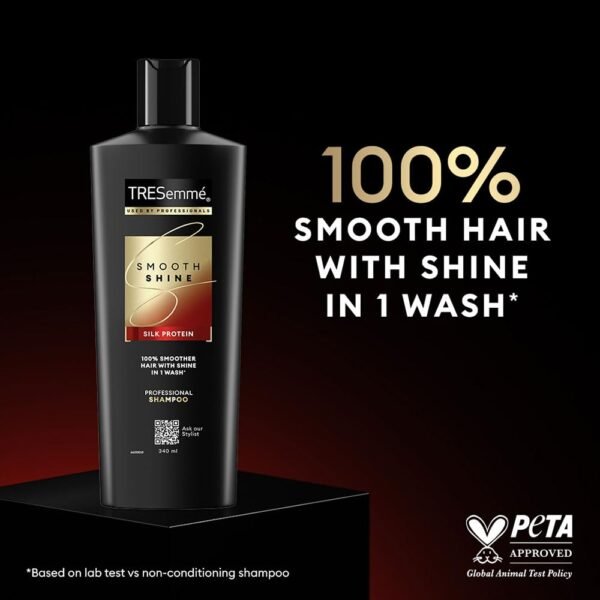 TRESemme Smooth Shine Shampoo 1000ml With Vitamin H and Silk Protein | Salon-Smooth Silky Hair| Shiny and Smooth Hair | Intense Hydration