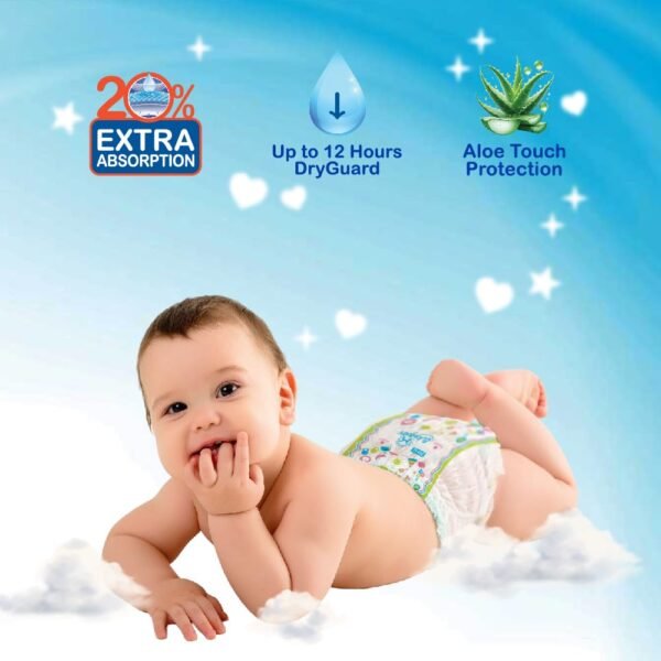 Wowper Baby Diaper Pants | Wetness Indicator | Anti Rash | up to 12 hrs Absorption | 4-8 Kg | Super Soft