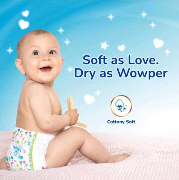 Wowper Baby Diaper Pants | Wetness Indicator | Anti Rash | up to 12 hrs Absorption | 4-8 Kg | Super Soft