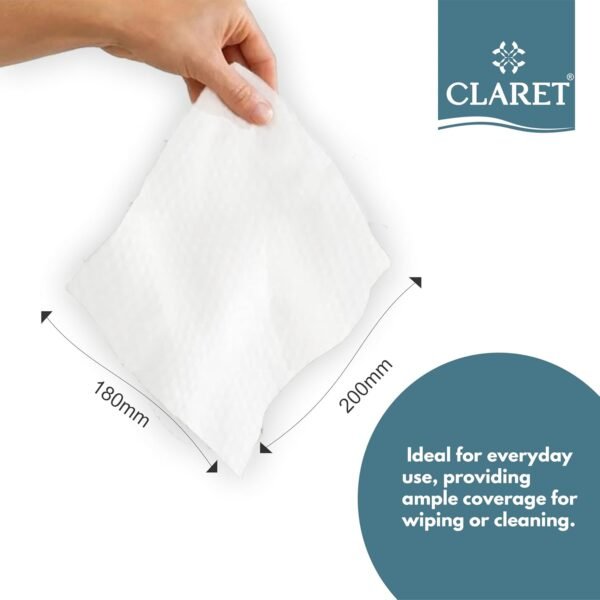 Claret Facial Tissue | Makeup Removal Tissue Wipes | Tissue Paper Holder For Office Desk | Car Accessories | 2 Ply Super Soft & Highly Absorbent | 200 Pulls Each