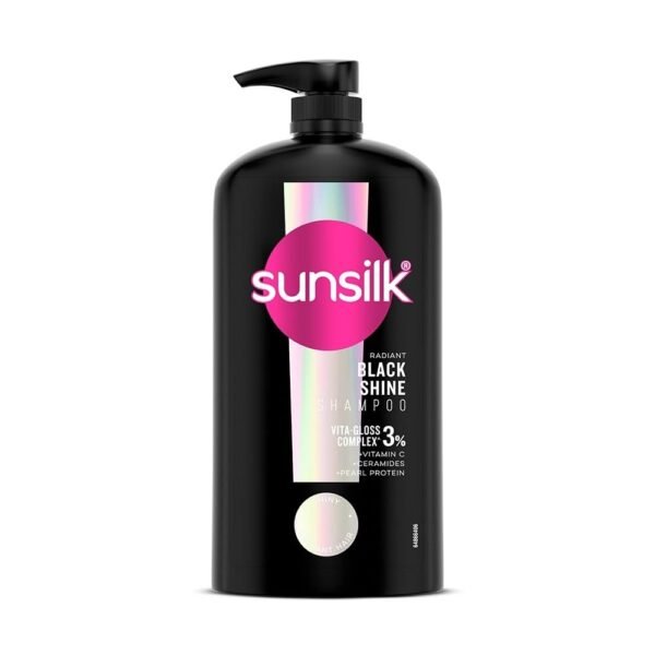 Sunsilk Stunning Black Shine Shampoo 650ML|| With Amla + Oil & Pearl Protein|| Gives Shiny|| Moisturised and Fuller Hair - Paraben Free