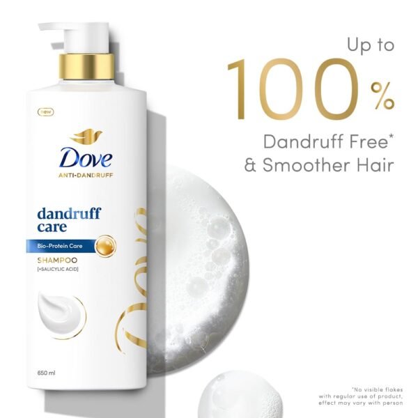 Dove Anti Dandruff Solutions Shampoo 650 ml|| Prevents Dandruff & Dry Scalp|| Mild Daily Shampoo for Smooth & Frizz Free Hair - For Men & Women