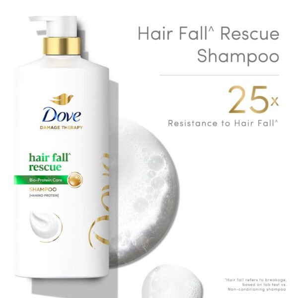 Dove Hair Fall Rescue Shampoo 650 ml || For Damaged Hair|| Hair Fall Control for Thicker Hair - Mild Daily Anti Hair Fall Shampoo for Men & Women
