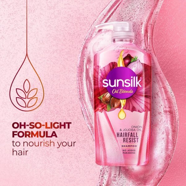 Sunsilk Onion & Jojoba Oil Hairfall Resist Oil Blends Shampoo | with No Added Parabens | (700 ml)