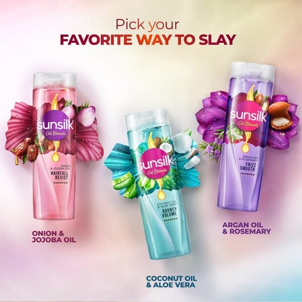 Sunsilk Onion & Jojoba Oil Hairfall Resist Oil Blends Shampoo | with No Added Parabens | (700 ml)
