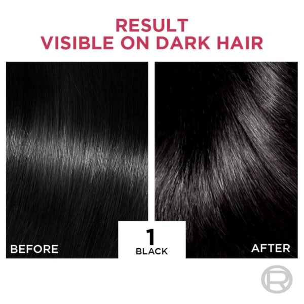 LOreal Paris Excellence Creme Triple Care No Ammonia Long-lasting Hair Color, 100% Grey Coverage, Powered by Pro-keratin and French Rose Oil, Shade Black 1, 72ml+100g