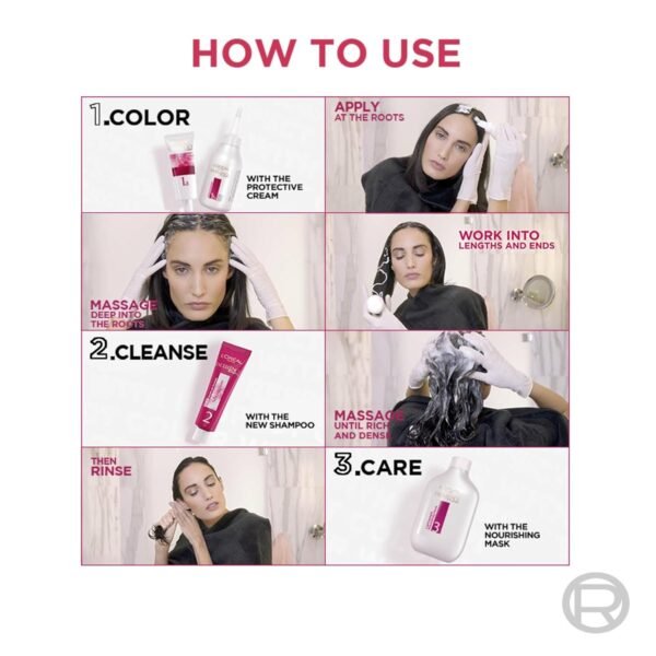 LOreal Paris Excellence Creme Triple Care No Ammonia Long-lasting Hair Color, 100% Grey Coverage, Powered by Pro-keratin and French Rose Oil, Shade Black 1, 72ml+100g