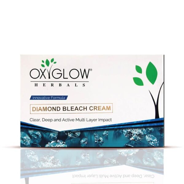Oxyglow Herbal Diamond Bleach Cream for all type of face and neck skin |Skin tone remove clear, deep and active Multi Layer Impact | 300gram | White | Pack of 1 | For men | For Women