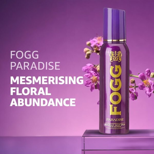 Fogg Paradise No Gas Deodorant for Women, Long-Lasting Perfume Body Spray, 150 ml