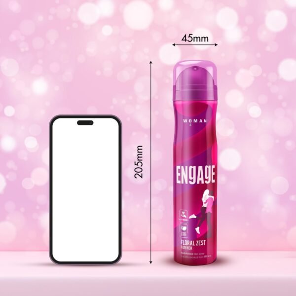 Engage Floral Zest Deodorant for Women, Citrus and Floral, Skin Friendly Deo, 150ml Body Spray