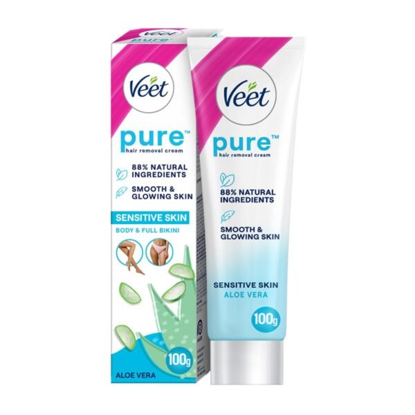 Veet Pure Hair Removal Cream for Women For Sensitive Skin - 100g | Suitable for Legs, Underarms, Arms