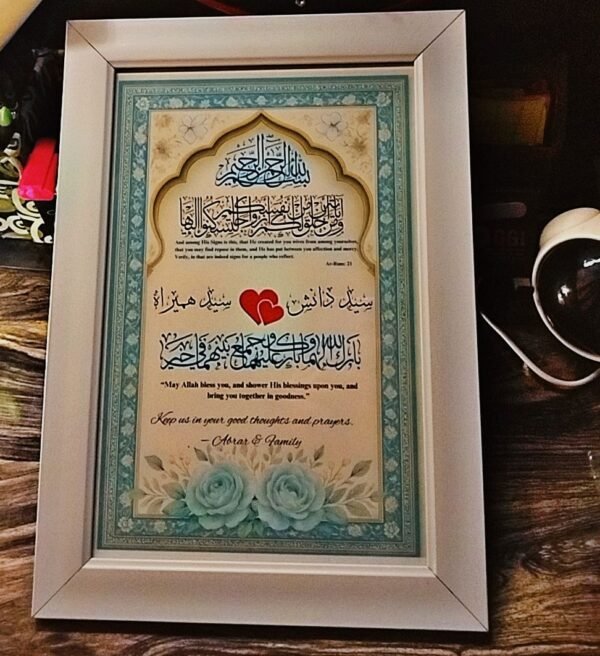 Customised Name frame