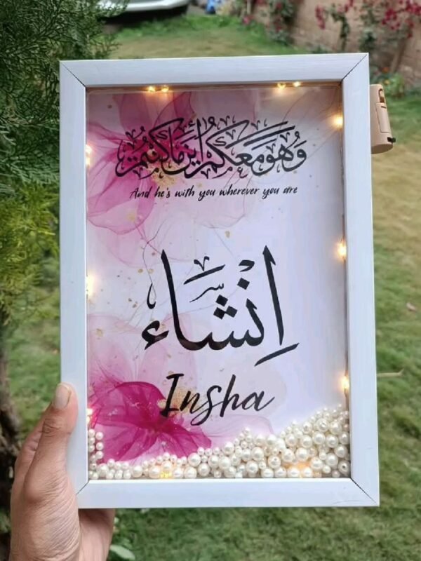 Customised Led name frame