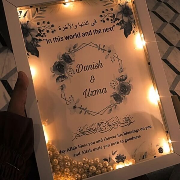 Customised Led name frame