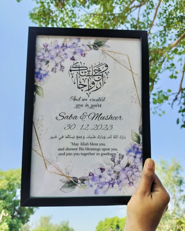 Customised Name frame