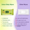 Dabur Baby Wipes: Soft Moisturizing Wet Wipes enriched with Aloe Vera & Amba Haldi | No Parabens & Phthalates - 80 Wipes