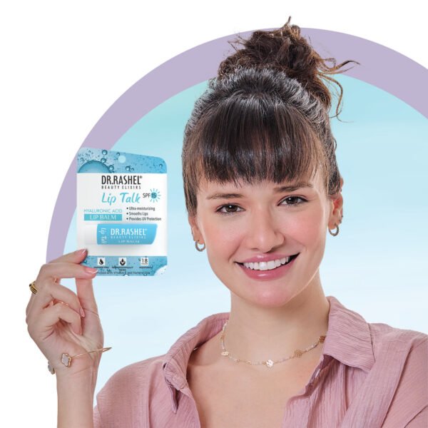 Dr.Rashel Hyaluronic Acid Lip Balm - 4.5 gms – Tinted Lip Moisturizer for Dry and Chapped Lips, Enriched with vitamin E and Natural Oil, Intense Hydration and UV protection