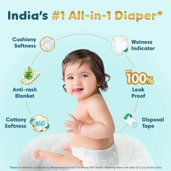 Pampers Premium Care Pant Style Baby Diapers | Voted India's Softest | All-in-1 with 360 Cottony Softness Diapers