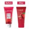 Lakme Blush & Glow Strawberry Refreshing Gel Face Wash 150 g|| With 100% Natural Fruit for Glowing Skin - Daily Gentle Exfoliating Facial Cleanser