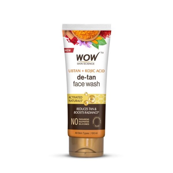 WOW Skin Science Ubtan Cleansing Face Wash | Turmeric & Saffron | All Skin Types | Clear, Glowing Skin | 100% Vegan | Paraben & Sulphates Free | For Women & Men | 100 ml