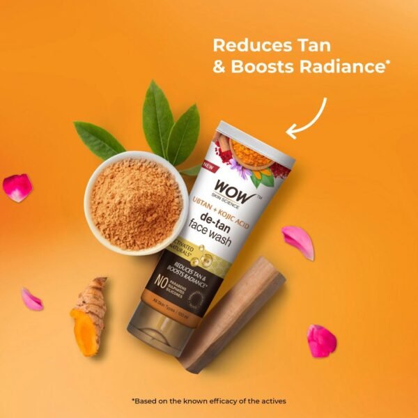 WOW Skin Science Ubtan Cleansing Face Wash | Turmeric & Saffron | All Skin Types | Clear, Glowing Skin | 100% Vegan | Paraben & Sulphates Free | For Women & Men | 100 ml