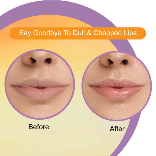 Dr.Rashel Vitamin C Nourishing Lip Balm - 4.5 gms – Tinted Lip Moisturizer for Dry and Chapped Lips, Enriched with vitamin E and Natural Oil, Intense Hydration and UV protection