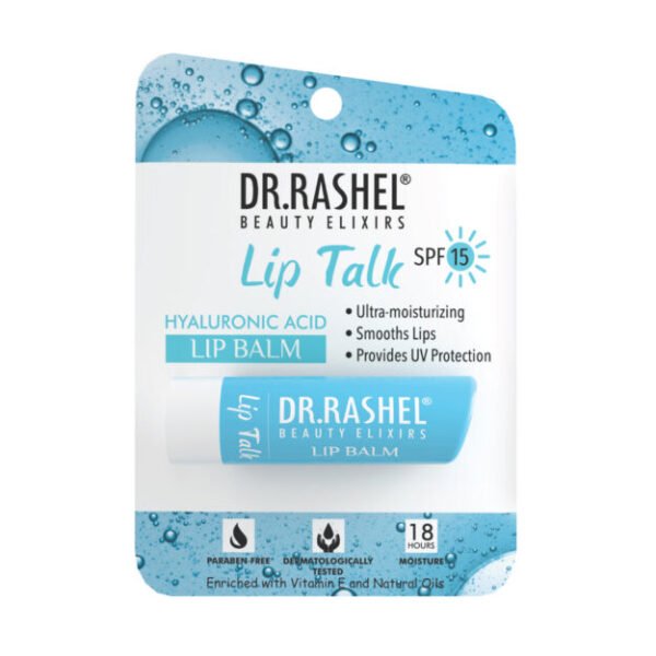 Dr.Rashel Hyaluronic Acid Lip Balm - 4.5 gms – Tinted Lip Moisturizer for Dry and Chapped Lips, Enriched with vitamin E and Natural Oil, Intense Hydration and UV protection
