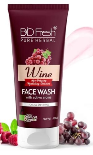 BIOFRESH Hydrating Wine Cleanser Face Wash Skincare for Face with Active Aroma for Glowing Exfoliating & Brightening Skin Gentle Formula for All Skin Types (120ML) 24% off