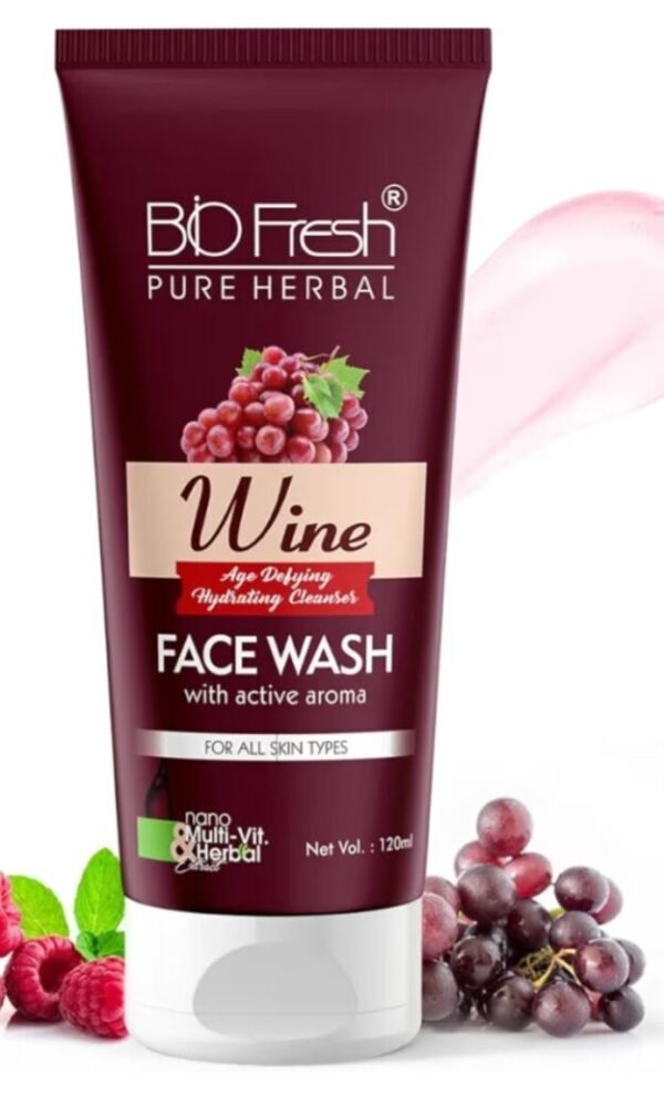 BIOFRESH Hydrating Wine Cleanser Face Wash Skincare for Face with Active Aroma for Glowing Exfoliating & Brightening Skin Gentle Formula for All Skin Types (120ML) 24% off