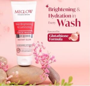 Meglow Women Facewash for Instant Glow & Deep Cleansing (100g) | Enriched with Vitamin C & Aloe Vera for Bright and Refreshed Skin | Gently Cleanse Dirt & Dead Skin Cells