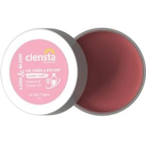 Clensta Lip Cheek Tint - Candy Cane, with Goodness of Vitamin E & Castor Oil, Nourishes & Hydrates Dry Chapped Lips, Blush & Eyeshadow for Women & Girls – 5 G